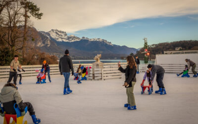 Patinoire éphémère aux Jardins de l’Europe : vivez la magie de l’hiver à Annecy
